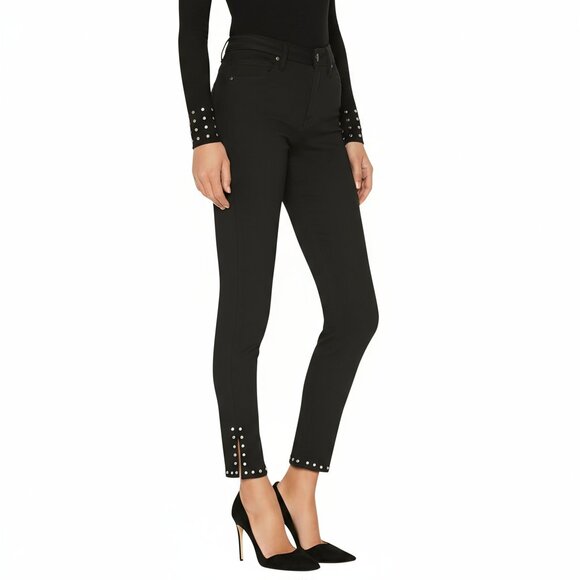 Citizens of Humanity Rocket Studded Ankle Split Hem Jeans Black 26W - Picture 1 of 14